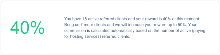 Client's area interface "Affiliates"
